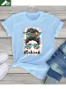 Elbiseler% 100 Pamuk Olun Nazik Otizm Farkındalık Dağınık Bun Mom Kız Kadın Tshirts Unisex Femme Grafik Kısa Kollu Yüksek Kalite Üstleri