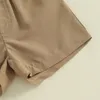 Juegos de ropa para niños de verano niños bebés para niños ropa de manga corta botón de impresión camisetas bowtie pantalones cortos de bolsillo de bolsillo