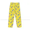 Abbigliamento da uomo pantaloni da letto di pigiama casual pantaloni ananas gialli pattern lounge pantaloni sciolti comodi abiti da notte comodi