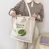 Bag Simple Pattern Women Cloth Shopping Daily Casual Tote Handbags For Female Large Capacity Student Girls School Shoulder Bags