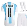 Seleção Nacional Men Kids 9 Alvarez Jersey de futebol Argentina 11 di Maria 13 Romero 16 lo Celso 8 Fernandez 22 Martinez 20 Mac Allister Football Shirt Kits 24/25 Copa América