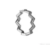 Compatibel met sieradenring zilveren glinsterende zigzagringen met CZ100% 925 sterling zilveren sieraden groothandel diy voor vrouwen7925070