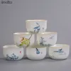 Cups Saucers NOOLIM Ceramic Master Tea White Porcelain Hand Painted Lotus Chinese Household Teacups Office Drinkware