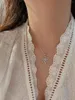 Anhänger Personalisierte einfache Sterling 925 Silber Frauen Halskette mit Schneeflockenform Zirkon
