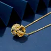Ontwerpermerk van glod caleidoscoop ketting met dikke gouden plating en diamant inleg modieuze elegante dames licht luxe