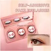 False Eyelashes Self Adhesive Lashes Reusable 3 Pairs With Makeup Mirror No Glue Eyeliner Needed Eyelash Natural Look Easy To Put On N Dhlu7