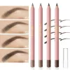 Enhancers 4 Color Brown Eyebrow Pencil Waterproof Sweatproof Long Lasting Easy To Wear Natural Wood Eyebrow Pen Makeup Eyebrow Cosmetics