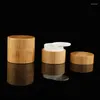 Bouteilles de rangement 5G 10G 15G 20G 30G 50G 100G 150G 200G 250G 300G JAR DE CRÉMAT DE BAMBOO COSMETIQUE COSMETI