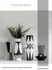 Vases Nordic Design Creative Black and White Vase Vase Résumé Arrangement de fleurs Retro Desktop Home Craft Decoration