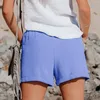 Shorts féminins en coton d'été Linen décontractée pour femmes mode plage