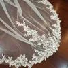 웨딩 헤어 보석 실제 사진 Mantilla Wedding Veil with Hidden Comb Lace on Top 3 미터 길이의 신부 베일 머리 베일 웨딩 액세서리