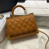 Designer -Flap -Taschen Luxusumbetasche 19cm 1 1 Qualität Caviar Crossbody Bag mit Kasten MC223