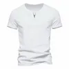 Magliette da uomo a manica corta magliette in cotone casual snide basare estate a v-shirt 240408