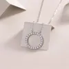 Kedjor N13190 LEFEI Fashion Trend Luxury Classic Moissanite As You Wish Circle Necklace For Charm Women S925 Silver Party Jewelry Gifts