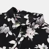 Mäns casual skjortor sommarblomma kort ärm Hawaiian strand man för män blus klänning smal fit rockabilly social harajuku