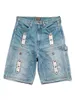 Mäns shorts Kapital 23SS Blue Dyed Retro Ejressad Loose Rivet-inlaid ädelsten denim