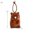 Keychains Capybara Plüsch Schlüsselbund Anhänger Simulation Kawaii Fluffy Spielzeug Stofftiere Puppen -Rucksack Keyring Geburtstagsgeschenk