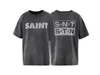 2024SS White Saint Tee Men Femmes Vintage Gray Saint Michael T-shirt Tops surdimension