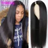 Pruiken Braziliaans menselijk haar zijdeachtige rechte 150% 180% 210% Dichtheid Peruaans Indian Maagd haar V deel Wig 1032inch V Style Capless pruiken n