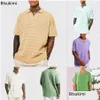 Męskie polo męskie Mens S Lato Sweter Koszulka Business Man Business Man Solid Knitting Casual Tees Tops Koszulki Mężczyzna Drop dostawa aplikacja Dhhkn