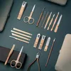 Stainless Steel Manicure Pedicure kit Professional Nail Foot Care 710121518 pcs Rose gold Clipper Set 240415