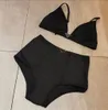 Metal Badge Badeanzug Designer Bikini High Taille Slips BH Unterwäsche Sets für Frauen Mode sexy Split Badebode