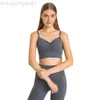 Desginer Als Yoga Aloë Tanks Nieuwe sport sexy dunne schouderriem terug ademend geplooide bh naakt fitnesspak