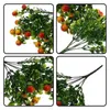 Fleurs décoratives 2pcs plantes de fruits artificiels branches table maître pièce maîtresse plastique