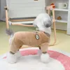 Dog Apparel Pet Gonversuit de inverno elegante e confortável roupas de quatro pernas com suprimentos de anel de tração