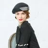 Beretten gele dame wol vilt hoed vrouwen bowler fedora cap winter cloche hoeden gorro de fieltrro mujer b-7438