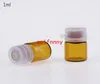 Storage Bottles 1000pcs/lot Fast 1ML 2ML Brown Essential Oil Bottle Lock Bayonet Tearing Cap Cosmetic Glass