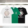 Casablanca Summer Nuova t-shirt a maniche corta a maniche corte sciolta WQ17