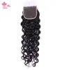 100 capelli umani vergini brasiliani 4x4 Top Swiss Lace Closure Water Wave Part 1020 Inch9155791