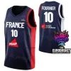 Print National Team Basketball France Jersey 2023 World Cup 32 Victor Wembanyama 10 Evan Fournier 5 Nicolas Batum Joel Embiid 21 Rudy Gobert 27 00 Sylvain FRANCISCO