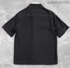 Moda Luxo Buurberlyes Roupas para homens Novo peço preto FALSO Camisas de mangas curtas Summer masculino original com o logotipo da marca Original