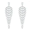 Boucles d'oreilles GRACE de style exquis Crystal Crystal Percé les dames de la mode élégantes pour offrir aux cadeaux romantiques de petite amie