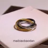 Дизайнерские ювелирные кольца высокого класса для женского картера Три кольца Три цвета
