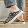 Casual schoenen parzival canvas slippers man zomerontwerper gevulkaniseerde sneakers half platte heren vulcanisatie schoen