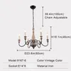 Chandeliers Vintage Chandelier 6 Lights Retro Hanging Lamp For Living Room Loft Ceiling In Bedroom/Kitchen Suspension Lighting