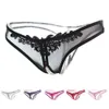 Briefes transparent la culotte de femmes transparente en dentelle féminine sous-vêtements ouvert sexy lingerie culte érotique chaude g-string mignon arc