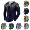 Men's T Shirts Halloween Outdoor Vintage Lace-Up Long Level-Shirt Autumn Plain Casualop Sportswear Men Graphic Funny Clothing