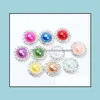 Loose Diamonds 16Mm Flat Back Crystal Pearl Buttons 50Pcs/Lot 19Colors Metal Rhinestone Loose Diamonds Jewelry Diyl Drop Delivery Otdxw