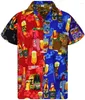 Casual shirts voor heren bier 3d print shirt mannen mode mode met één borsten met korte mouwen Hawaiiaanse strand blouse kleding tiener