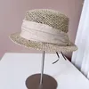 Berets 202404-2508751 Ins chic Japon Summer Salt Natural Grass Classic Holiday Small Brim Fedoras Cap Men Femmes Loissine Sun Sun