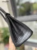 Women Brkns Handbag Genuine Leather 7A Handswen Misty Crocodile Skin Belly with 25CM Luxury BlackLSTI