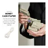 Storage Bags 200 Pcs Money Wrappers Bills Banknote Paper Organizer Cash Straps Currency Bundle Band Bands White