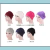 Beanie/Skull Caps Cotton Sleep Night Slouchy Cap Curly Women Girl Bonnet Headwar Gifts For Frizzy Long Hair Drop Deview OTXVZ