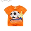 T-shirts V-Tree Summer Boys T-shirt Cartoon Car Car Topt T-shirt Coton T-shirt Vêtements Top 2-8 ans Q240418