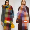 L6CP AC Thicked Plaid Womens Scarf Shawl Warm Wrap Pashmina filt Cashmere Europe Autumn and Winter LBEV