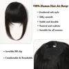 Klip w grzywce 100% ludzkich grzywek do włosów grube naturalne czarne brązowe hair grzywki z świątyniami na grzywnych włosach dla kobiet 240415